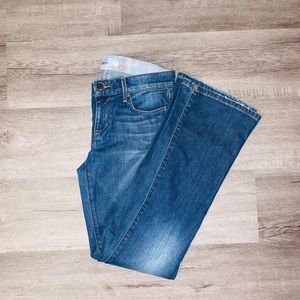 JOE’s mid rise, wide leg jeans